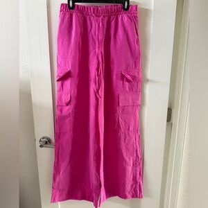 Lightweight Pink Cargo Pants, Size M by a new day